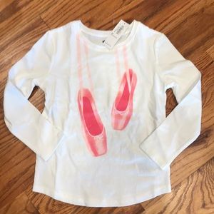 NWT Old Navy baller shoes long sleeve tee 4T